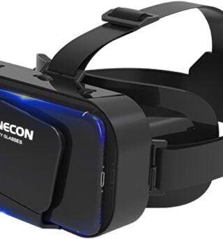 VR Headset, Universal 3D Virtual Reality Goggles Support 360°Panorama Large Screen an-ti Bluelight, Adjustable Pupil Distance Eye Protection VR Glasses for Movies Games Gift
